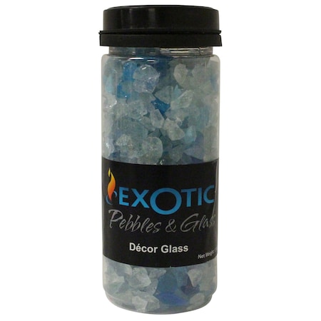 Exotic Pebbles & Aggregates Exotic Pebbles and Glass Blue Deco Pebbles 1.48 lb EP-G-08